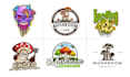 design professional trippy, psychedelic, mushroom logo
