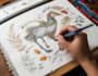 draw animal and botanical illustrations