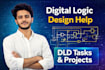 solve digital logic design tasks, circuits and logisim projects