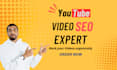 be a youtube video SEO expert for your channel organic rank