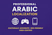 do arabic localization for games, websites, and mobile apps