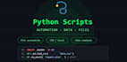 build a python script to automate your files and process your data