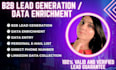 b2b lead generation, data enrichment, appending, direct numbers and emails