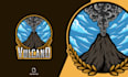 design professional volcano logo with my creative thinking