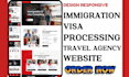 design immigration website, visa processing, travel agency website
