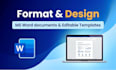 format and design ms word documents and editable templates
