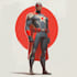 design premium superhero caricature character
