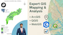 do gis mapping  analysis using arcgis and qgis webgis development