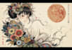 illustrate a tattoo design in japanese style