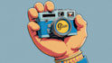 do hand lettering camera logo in my style