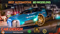 create 3d car modeling and rendering