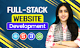 do website development as full stack web developer, front end, backend developer
