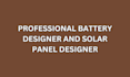 do battery design circuit and solar panel design