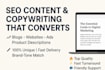 write high converting copy and SEO content that drives results