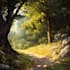 paint professional landscape concept art in painterly style
