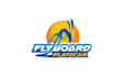 make awesome sunset beaches water and flyboard player logo