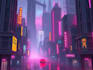 design a high quality cyberpunk city sci fi concept art