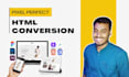 convert figma, PSD or xd to HTML using bootstrap and tailwind CSS