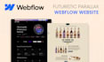 build a modern webflow website with futuristic animations and custom design