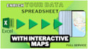 map your data and create interactive maps into excel