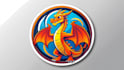 design dragon mascot logo with express delivery