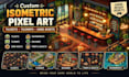 create custom isometric pixel art tileset tilemap, rpg game assets pixel props