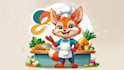 do awesome food, coking, animal mascot logo