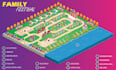 design 3d isometric event and festival vector maps