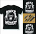 make t shirt monkey gorilla logo design
