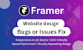 design framer website redesign framer website fix framer website bugs