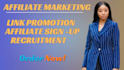 promote your affiliate link and boost signups