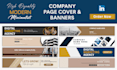 design a professional linkedin company page banner and cover
