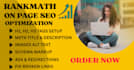 do wordpress on page SEO optimization with schema markup and rankmath