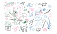 draw line art minimalist doodle illustrations