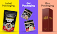 design product packaging, pouch, and label design