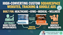build a custom squarespace website and google ads for healthcare and gyms