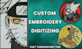 high quality embroidery digitizing service custom designs