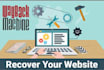 restore, recreate any website into html, wordpress from wayback machine