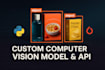 build a custom computer vision model with rest API