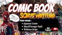 write comic script, manga anime script and  webtoon for your mavel characters