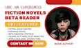 alpha,beta read romance novel, fiction ghostwriter, sci fi, thriller, without ai