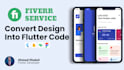 design flutter screens and fix bugs and errors