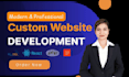 do custom website development as full stack web developer
