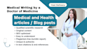 write medical articles and blogs