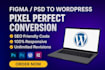 convert PSD, xd, and figma to wordpress with pixel perfect design