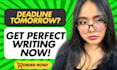 do urgent essay writing, case study, research, summary on any topic