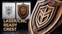 create wooden trophy shield or family crest,laser cut vector files and 3d model