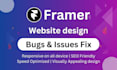 design framer website fix framer website bugs fix framer website issues
