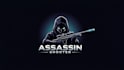 design awesome assassing shooter mascot logo with express delivery