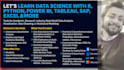 teach you data science with r, python, bi tools for academic, research, industry
